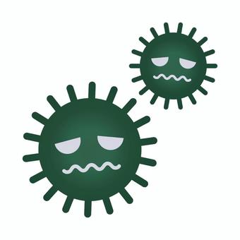 ウイルスC(緑) ウイルスC(緑) ウイルス,イラスト,アイコン,ばい菌,緑,ウイルス感染,シンプル,マーク,単品,素材のイラスト素材