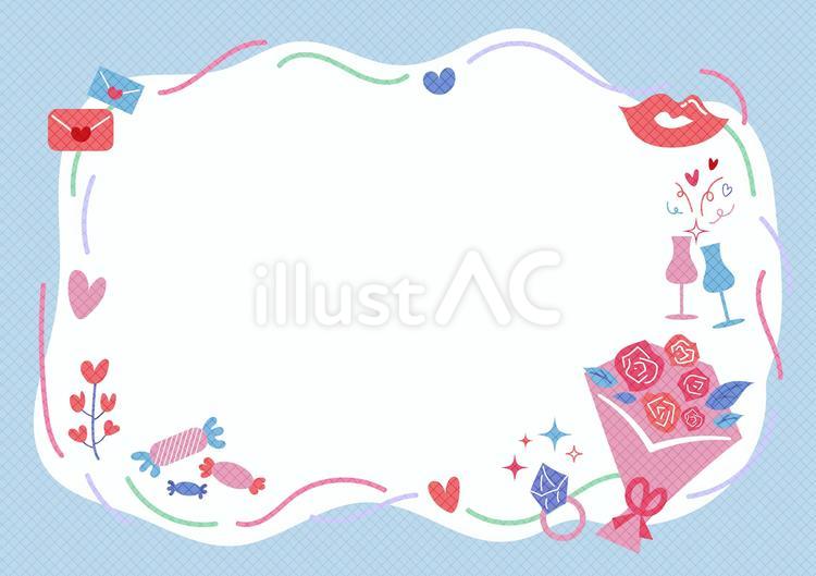 プレゼントフレーム ホワイトデー,3月14日,花のイラスト素材