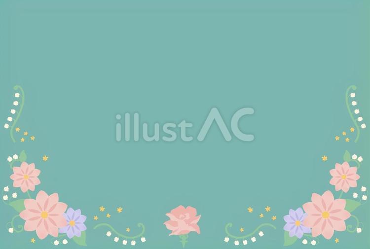 花のメッセージカード ポストカード,背景,花のイラスト素材
