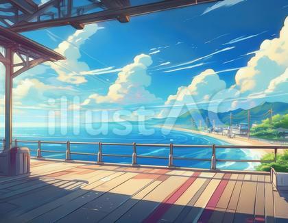 海が見えるベランダ2
