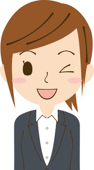 Illustration, female, people, wink, 