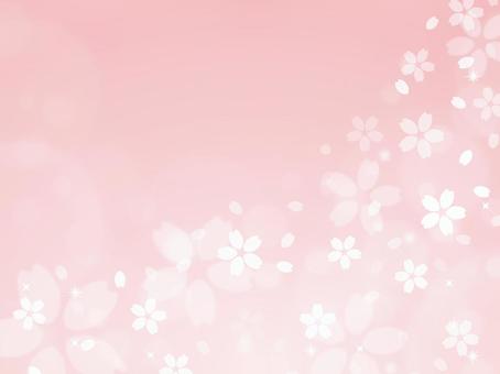 Sparkling pink background of cherry blossoms, dancing spring flowers, cherry blossoms, background, beautiful, JPG and AI