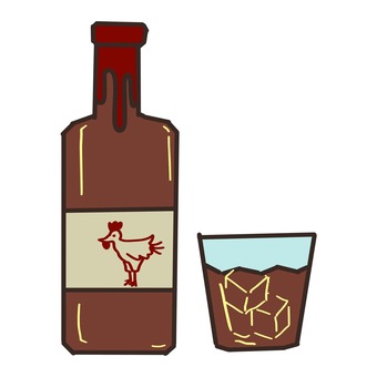 酒 酒,ウイスキー,飲み物,ボトル,コップのイラスト素材