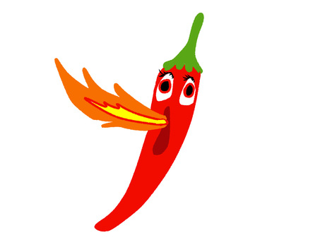 Illustration, food, red peppers, spicy, 