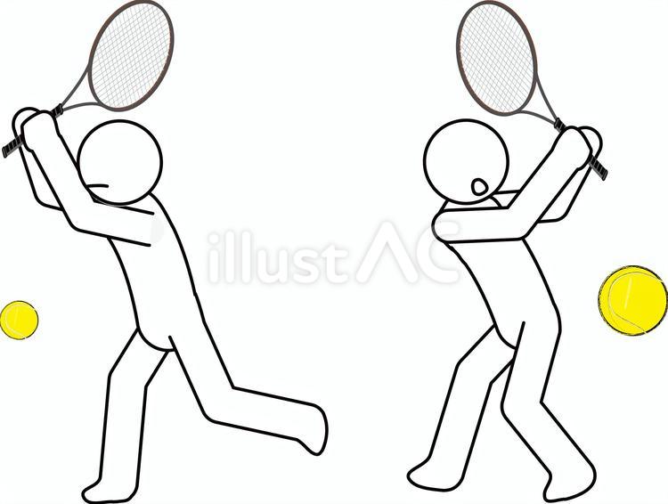 テニス テニス,練習,ショットのイラスト素材