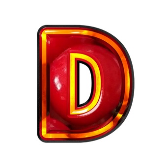 アルファベット文字D 文字,ギラギラ,赤色,アルファベット,dのイラスト素材