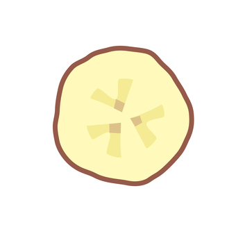 バナナの輪切りの断面 バナナ,輪切り,切り口,断面,カット,果物,スライスのイラスト素材