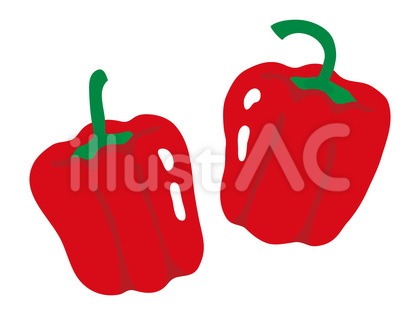 カットイラスト 野菜 パプリカ・赤