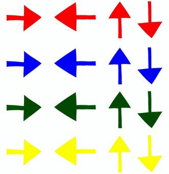 カラフル矢印セット カラフル矢印セット 矢印,上,下,右,左,案内,表記,こっち,ここ,こちらのイラスト素材