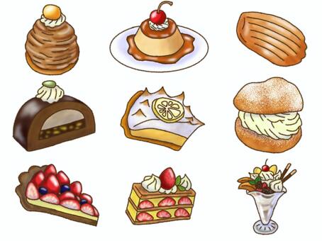 cake set, JPG and PNG cake set, mont blanc, choco mousse cake, cake, JPG and PNG
