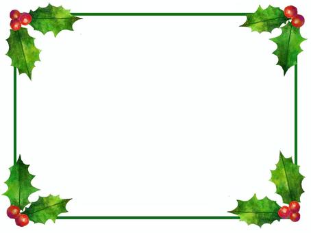 柊　イラスト　クリスマスフレーム