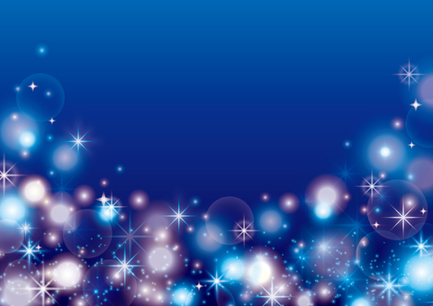 キラキラ背景-ブルー横