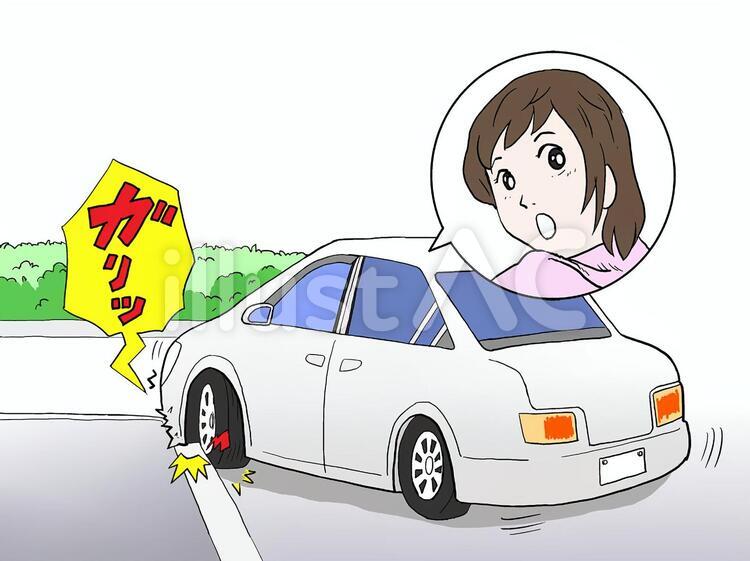 車をこするイラスト No 無料イラストなら イラストac