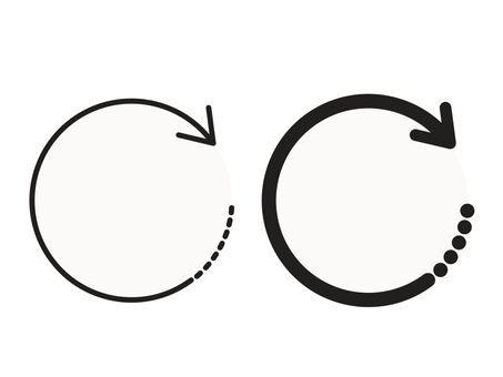 回転矢印　黒色 回転,矢印,円,カーブ,曲線,循環,サイクル,くるくる,ぐるぐる,繰り返しのイラスト素材