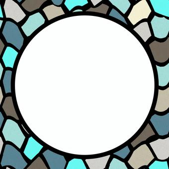 シームレスな冬のステンドグラスの枠　ｆ  色彩,カラフル,モダン,窓,ステンドガラス,切り絵,ステンドグラス,模様,イラスト,貼り絵のイラスト素材