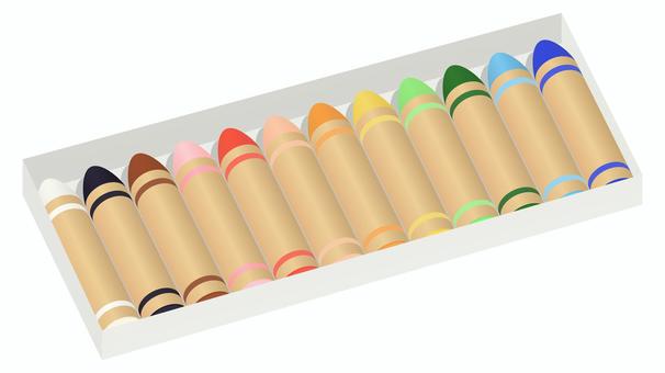 Illustration, crayon, painting material, colorful, 