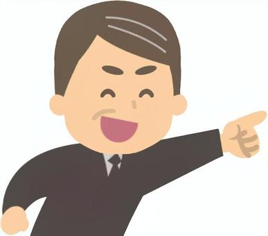 機嫌がいい七三分けのスーツ男性指差し 機嫌がいい七三分けのスーツ男性指差し 上機嫌,快調,ノリノリ,楽しい,七三分け,男性,おじさん,スーツ,中年,偉い人のイラスト素材