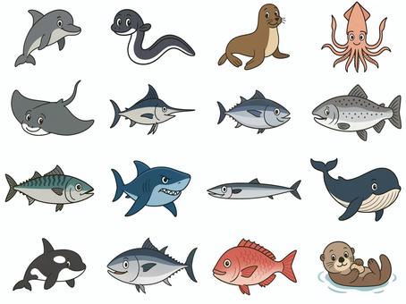 いろいろな海の生き物のセット①