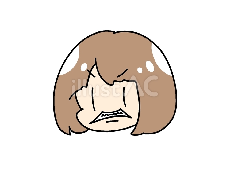 女の子　女性　怒り顔 女の子,女性,怒り顔のイラスト素材