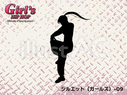 ガールズダンスのシルエット単品-09