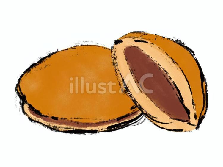 和スイーツのどら焼き どら焼き,和菓子,スイーツのイラスト素材