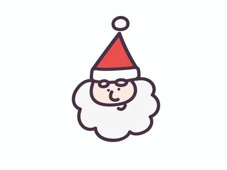 手描きのサンタクロースのイラスト クリスマス,サンタクロース,サンタ,おじいさん,顔,表情,笑顔,イベント,12月,ホリデーのイラスト素材