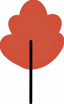 手書きの木のイラスト(紅葉)