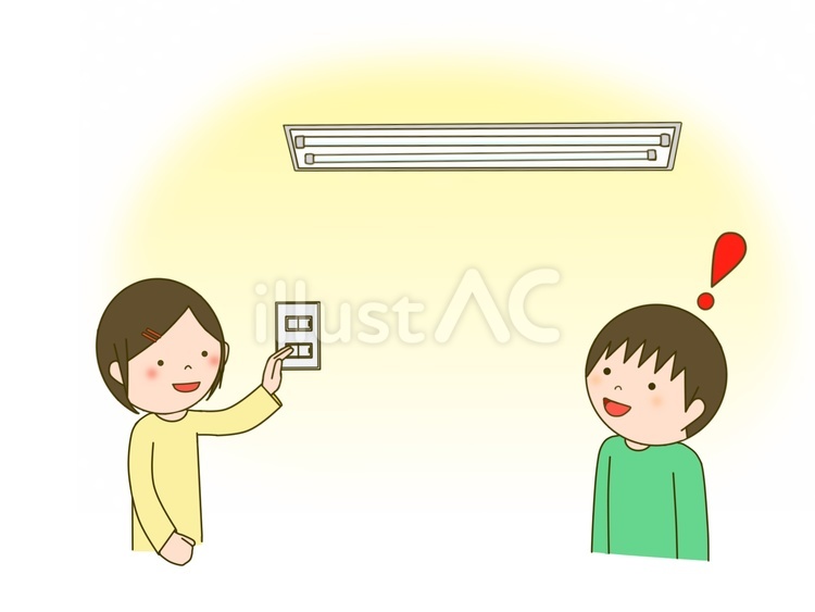 電気で伝える 男,女,子どものイラスト素材