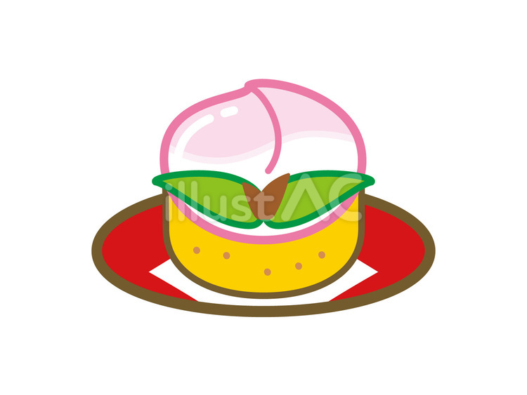 桃カステラ スイーツ,桃,カステラのイラスト素材