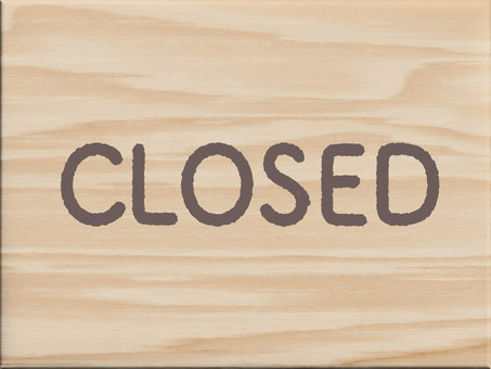 CLOSED　木目調看板　　 閉店,closed,おしゃれ,木目調,カフェ,看板,喫茶店のイラスト素材