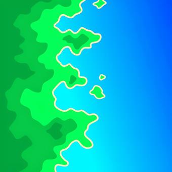 リアス式海岸 地学,地図,海岸,リアス式海岸,リアス海岸,フィヨルド,三陸沖,太平洋側,海,青色のイラスト素材