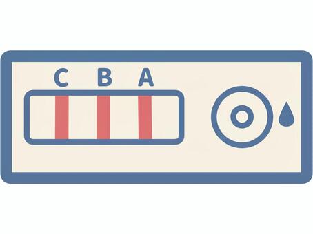 インフルAB両方陽性・検査キット インフルエンザ,a型,b型,陽性,重複感染,検査,抗原検査,医療,ウイルス,アイコンのイラスト素材