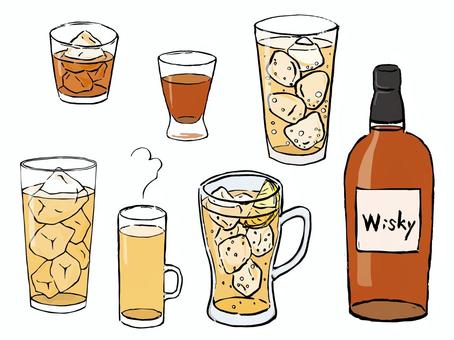 Whiskey set, JPG, PNG and AI Whiskey set, whisky, water split, lock, JPG, PNG and AI