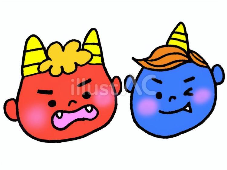 赤鬼と青鬼 赤鬼,鬼,青鬼のイラスト素材