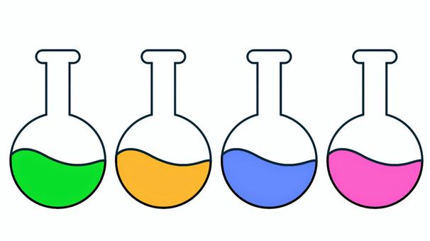 フラスコのシンプルなイラスト フレーム,シルエット,シンプル,アイコン,ロゴ,マーク,ぬり絵,図案,型紙,ビジネスのイラスト素材