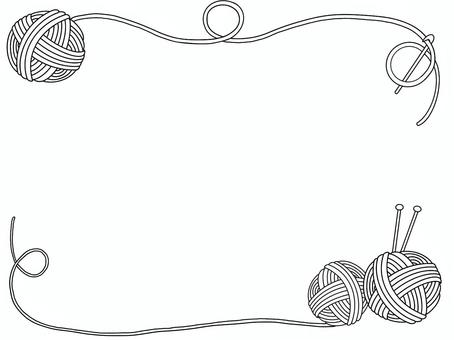 毛糸 枠 毛糸 枠 毛糸,色なし,編み物,枠,編み棒,鍵棒,鍵あみ,毛糸玉のイラスト素材