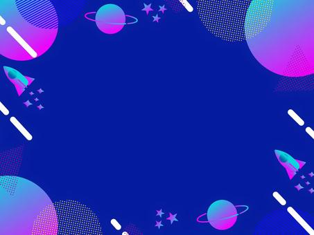 流行宇宙的插圖背景, JPG 流行宇宙的插圖背景, 宇宙, 火箭, 行星, JPG