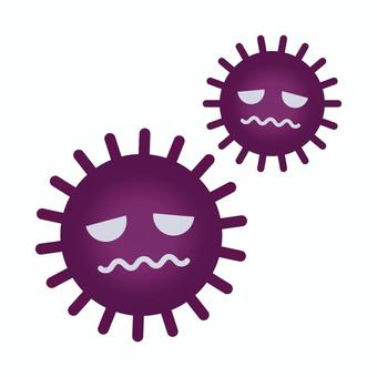 ウイルスC(紫) ウイルスC(紫) ウイルス,イラスト,アイコン,ばい菌,紫,ウイルス感染,シンプル,マーク,単品,素材のイラスト素材