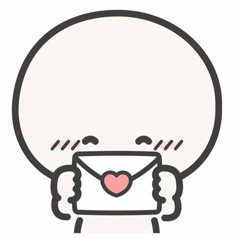 ラブレターと人物・棒人間・バレンタイン バレンタイン,棒人間,人物,ラブレター,バレンタインデー,告白,手紙,2月,冬,恋愛のイラスト素材