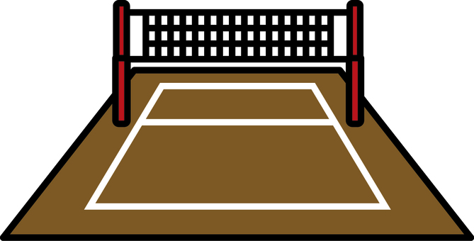 焦げ茶色のバレーボールコートです。 バレーボール,シンプル,コート,体育館,競技場,スポーツ,運動,白線,競技,球技のイラスト素材