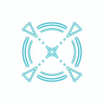 サイバー風照準 水色 ターゲット,狙撃,丸,照準,スナイパー,ロックオン,射撃,銃撃,銃,十字のイラスト素材