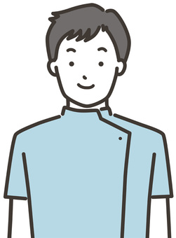 看護師男性2：笑顔 看護師,ナース,医師,医者,ドクター,理学療法士,歯科医,歯科助手,歯科衛生士,検査のイラスト素材