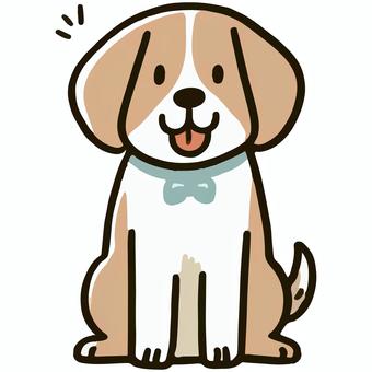 フリーカット絵素材／可愛い大型犬 犬,大型犬,ペット,アニマル,可愛い,シンプル,動物,アイコン,カット絵,挿絵のイラスト素材