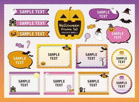 Halloween frame set ②, , JPG, PNG and AI