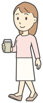  ロングヘア女性-262-全身