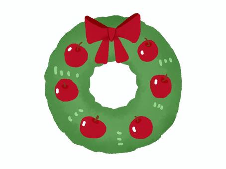 りんごのクリスマスリース