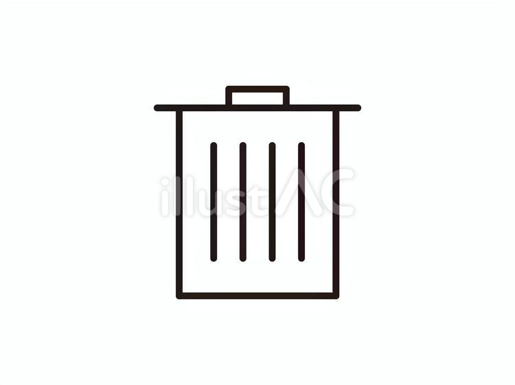ゴミ箱　アイコン ゴミ箱,捨てる,アイコンのイラスト素材