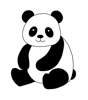 パンダ パンダ,動物,熊猫,白黒,哺乳類のイラスト素材