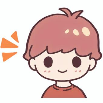 男の子気付く 男の子,男子,幼児,子ども,顔,生徒,人物,男児,人,児童のイラスト素材