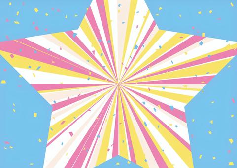 Confetti and star concentrated lines background, , JPG and EPS